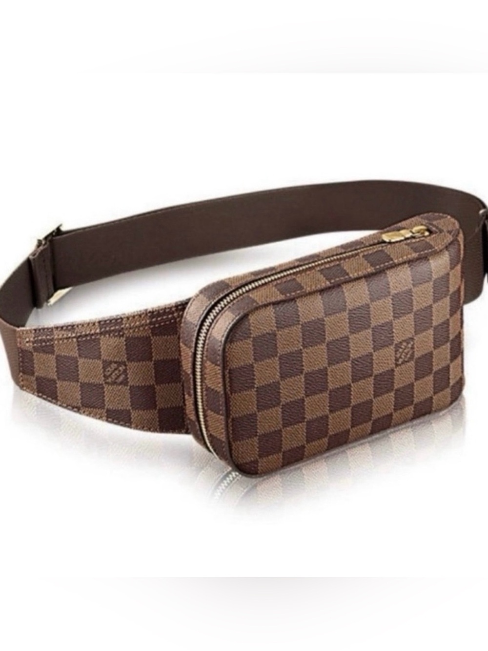 Authentic Louis Vuitton geronimos damier ebene mini crossbody belt bum bag